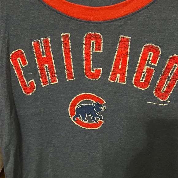 MLB National League Chicago Cubs Campus Lifestyle Long Sleeve Tee small - Picture 2 of 8